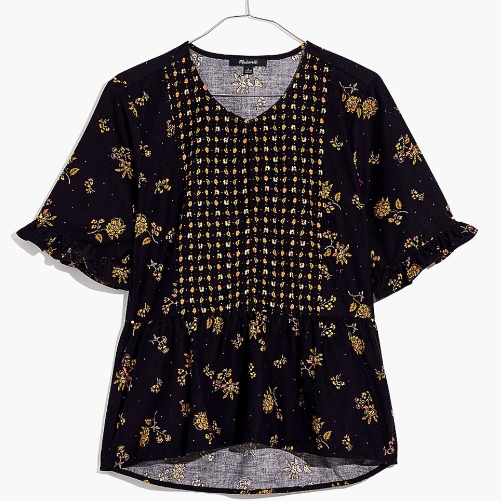 Madewell Corduroy Acorn Foulard Top